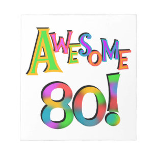 Fantastisk 80 T-tröjor och presenter på födelsedag Anteckningsblock