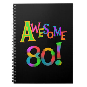 Fantastisk 80 T-tröjor och presenter på födelsedag Anteckningsbok