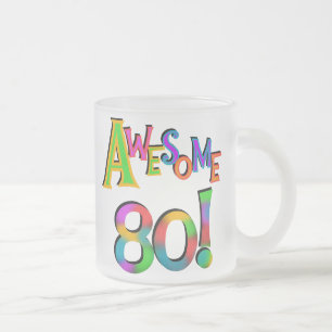 Fantastisk 80 T-tröjor och presenter på födelsedag Frostad Glasmugg