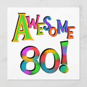 Fantastisk 80 T-tröjor och presenter på födelsedag Kort