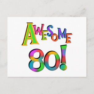Fantastisk 80 T-tröjor och presenter på födelsedag Vykort