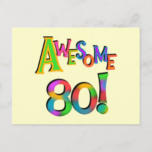 Fantastisk 80 T-tröjor och presenter på födelsedag Vykort