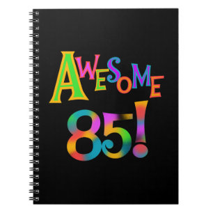 Fantastisk 85 T-tröjor och presenter på födelsedag Anteckningsbok
