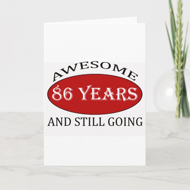 fantastisk 86-åriga födelsedagsformgivning kort (Framsida)