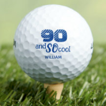 Fantastisk 90:e födelsedag, golf bollar, 90 år par