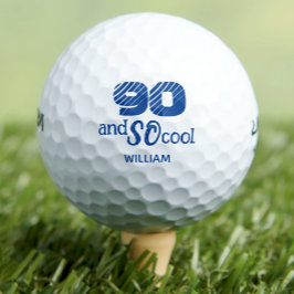 Fantastisk 90:e födelsedag, golf bollar, 90 år par