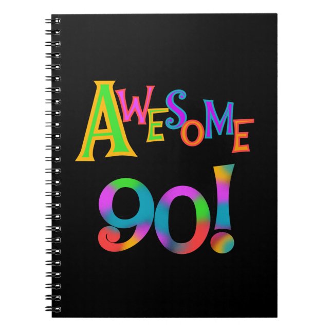 Fantastisk 90 T-shirts och Gifs på födelsedagen Anteckningsbok (Framsidan)