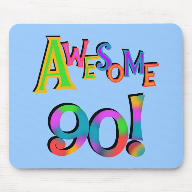 Fantastisk 90 T-shirts och Gifs på födelsedagen Musmatta (Framsidan)