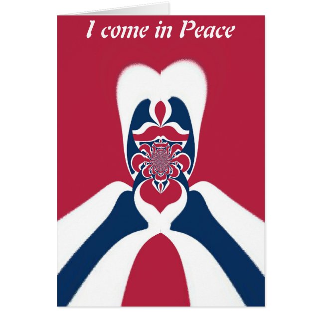 Fantastisk Abstrakt E.T. Art-utskrift Hälsningskort (Framsidan)