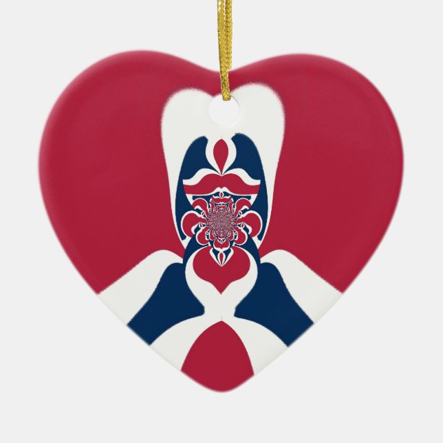 Fantastisk Abstrakt E.T. Art-utskrift Julgransprydnad Keramik (Framsidan)