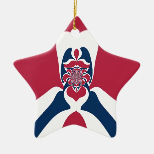 Fantastisk Abstrakt E.T. Art-utskrift Julgransprydnad Keramik (Framsidan)