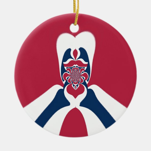 Fantastisk Abstrakt E.T. Art-utskrift Julgransprydnad Keramik (Framsidan)