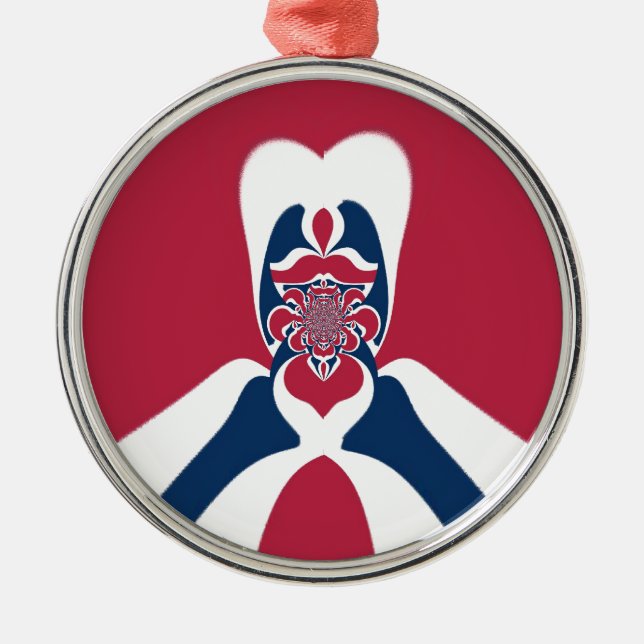 Fantastisk Abstrakt E.T. Art-utskrift Julgransprydnad Metall (Framsidan)