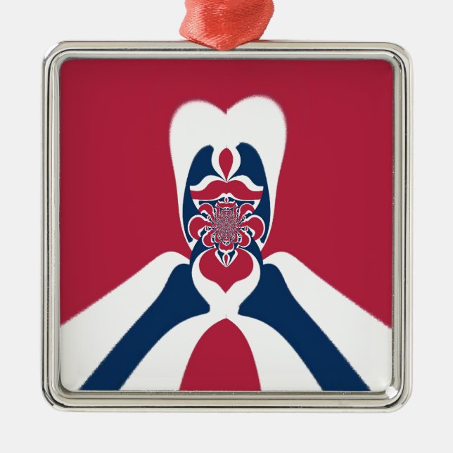 Fantastisk Abstrakt E.T. Art-utskrift Julgransprydnad Metall (Framsidan)