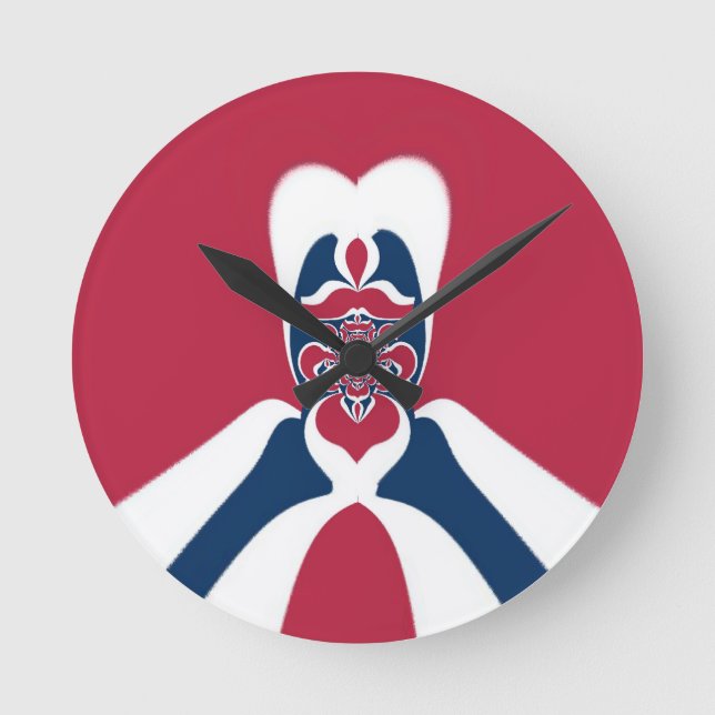 Fantastisk Abstrakt E.T. Art-utskrift Rund Klocka (Framsida)