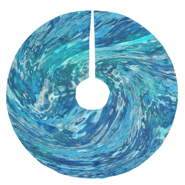 Fantastisk Abstrakt Julgransmatta Borstad Polyester (Framsidan)