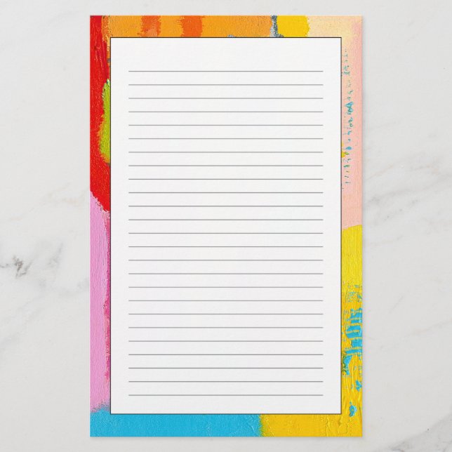 Fantastisk Abstrakt Pausad av Kris Taylor Brevpapper (Framsida)