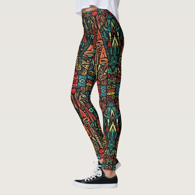 Fantastisk Abstrakt Pop Mode Leggings (Vänster)