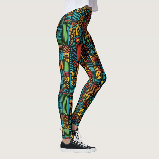 Fantastisk Abstrakt Pop Mode Leggings (Höger)
