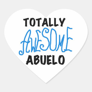 Fantastisk Abuelo Tshirts och gåvor Hjärtformat Klistermärke