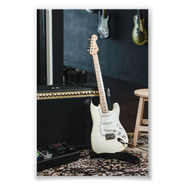 Fantastisk Acoustic Guitar Fototryck (Framsidan)