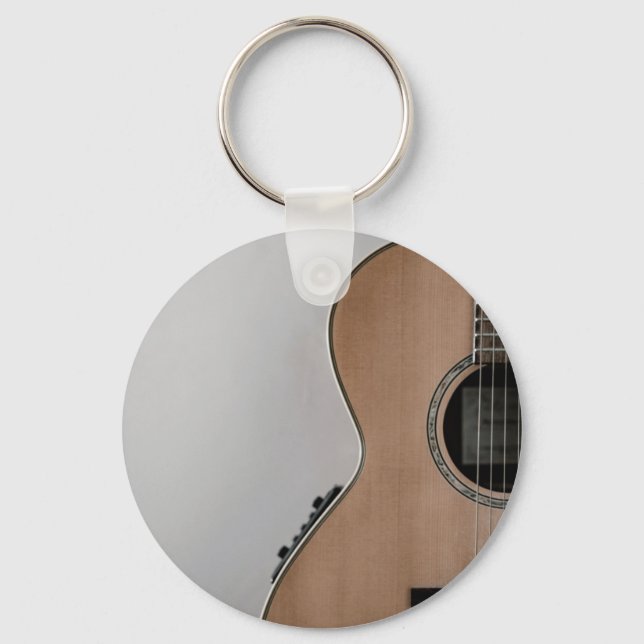 Fantastisk Acoustic Guitar Nyckelring (Framsida)