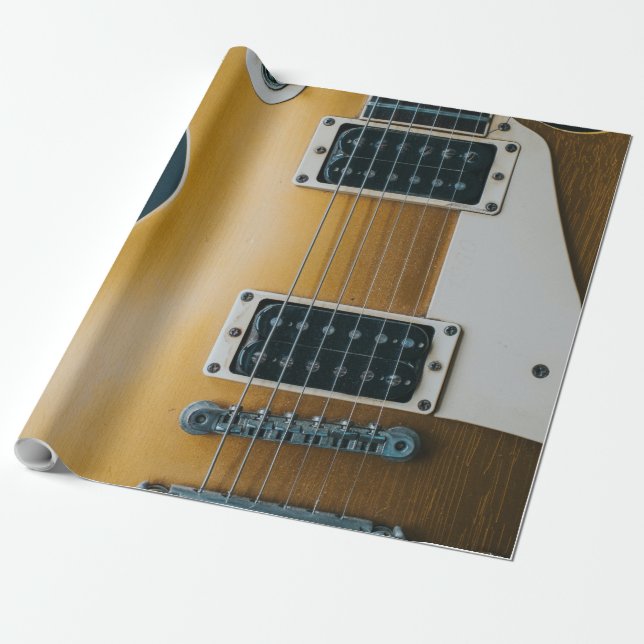 Fantastisk Acoustic Guitar Presentpapper (Utrullad)