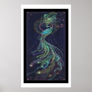 fantastisk affisch, påfågelaffisch. poster