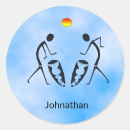 Fantastisk afrikansk trumma iPhone / iPad-fodral Runt Klistermärke