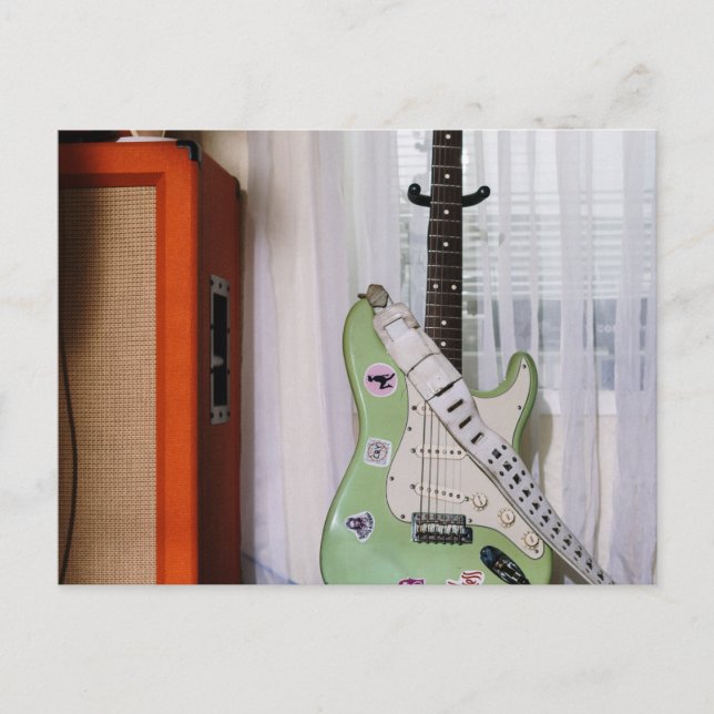 Fantastisk Akustisk Gitarr Vykort (Framsida)