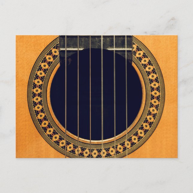 Fantastisk Akustisk Gitarr Vykort (Framsida)