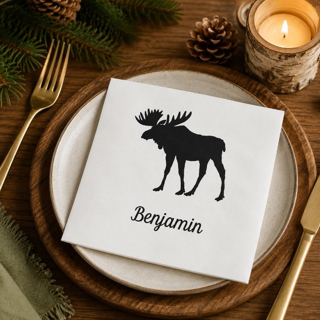 Fantastisk Älg Rustik Pappersservett (Skapare uppladdad)
