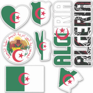 Fantastisk Algeriet utformar nationella symboler Klistermärken