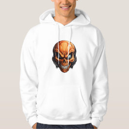 Fantastisk Alien Ansikte Creepy Tecknad Alien Hoodie