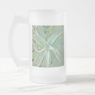 Fantastisk Aloe Vera Akrylic Art Frostat Ölglas