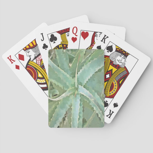 Fantastisk Aloe Vera Akrylic Art Spel Kort (Baksidan)