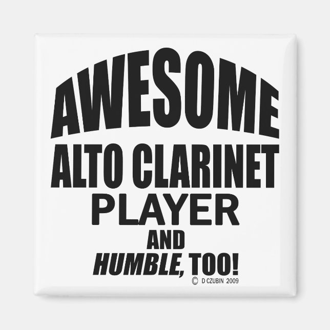 Fantastisk Alto Clarinet Player Magnet (Framsidan)