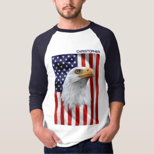 Fantastisk American Eagle, USA flagga, Patriotic T Shirt
