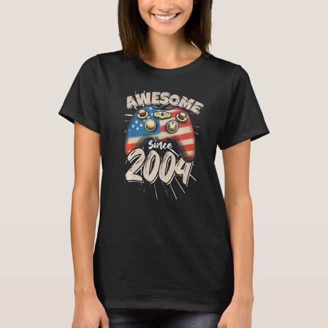Fantastisk American Gamer sedan 2004 Boys Girls US T Shirt (Framsida)