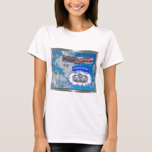 Fantastisk American Paratrooper och Flagga T Shirt