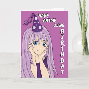 Fantastisk Anime Zing Birthday Card Kort