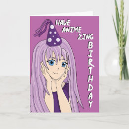 Fantastisk Anime Zing Birthday Card Kort