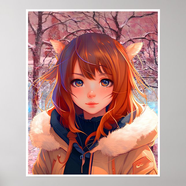 Fantastisk animerad flickkonst poster (Framsidan)