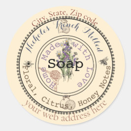 fantastisk anpassade tvål runt klistermärke