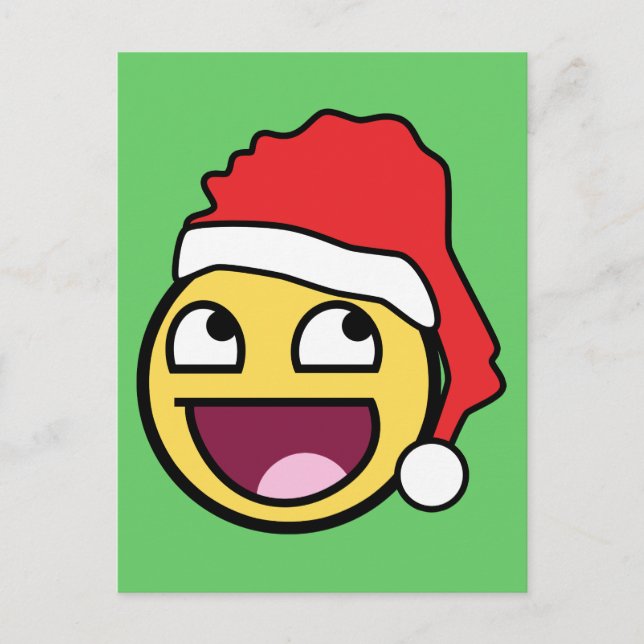 Fantastisk Ansikte julvykort Helg Vykort (Framsida)