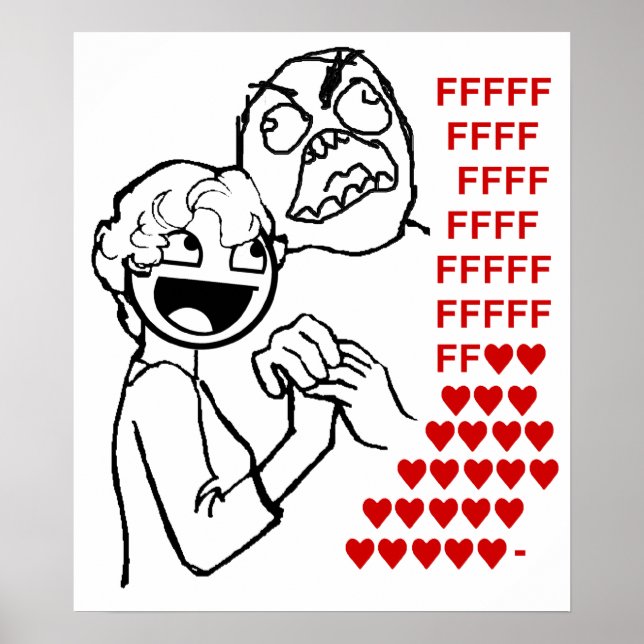 Fantastisk Ansikte och Rage Guy hittar Fluv Poster (Framsidan)