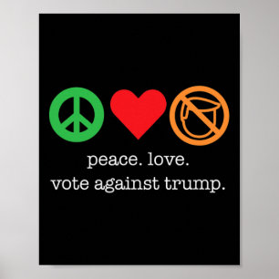 Fantastisk anti-Trump-tröja för demokrater Poster