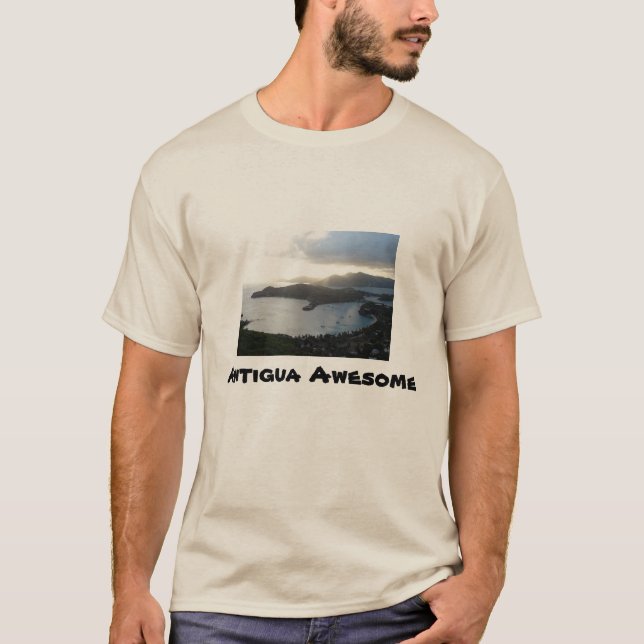 Fantastisk Antigua Photo/ Quote Manar skuldshirt Tee (Framsida)