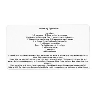 Fantastisk Apple Paj Fraktsedel