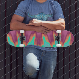 Fantastisk Aqua Blue Rosa Upplyst Skateboard
